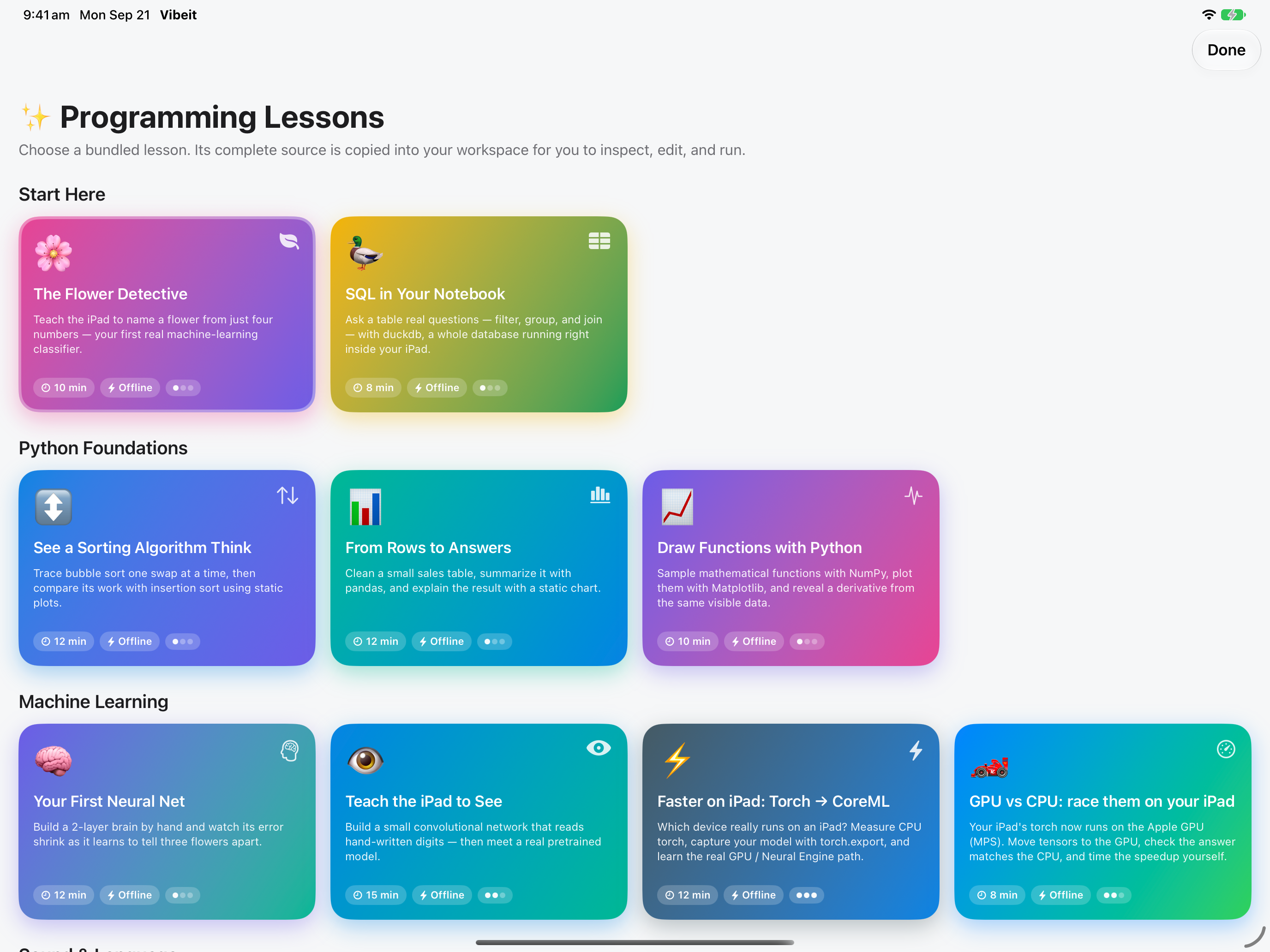 Open Example Gallery
