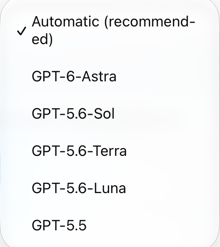 Choose Automatic or an available model