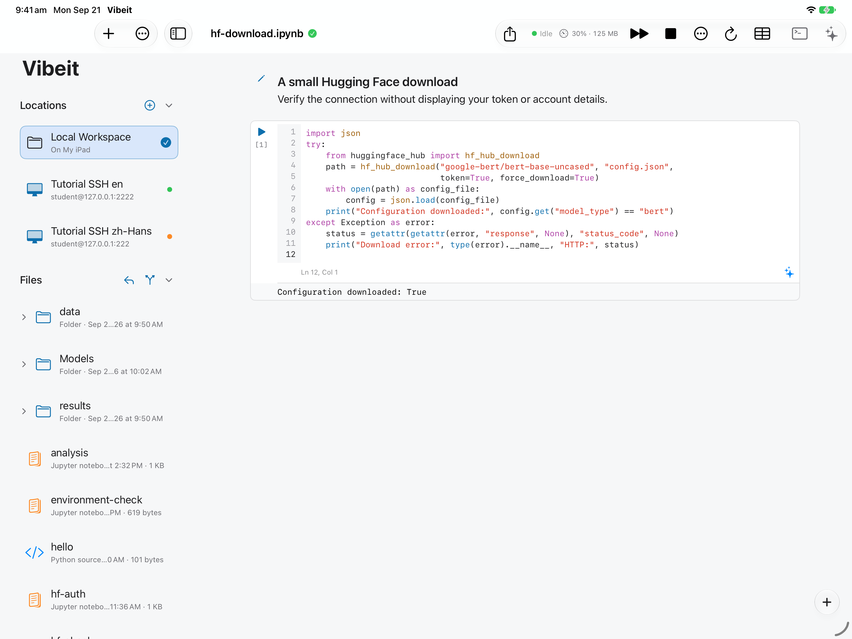 Download a small configuration file