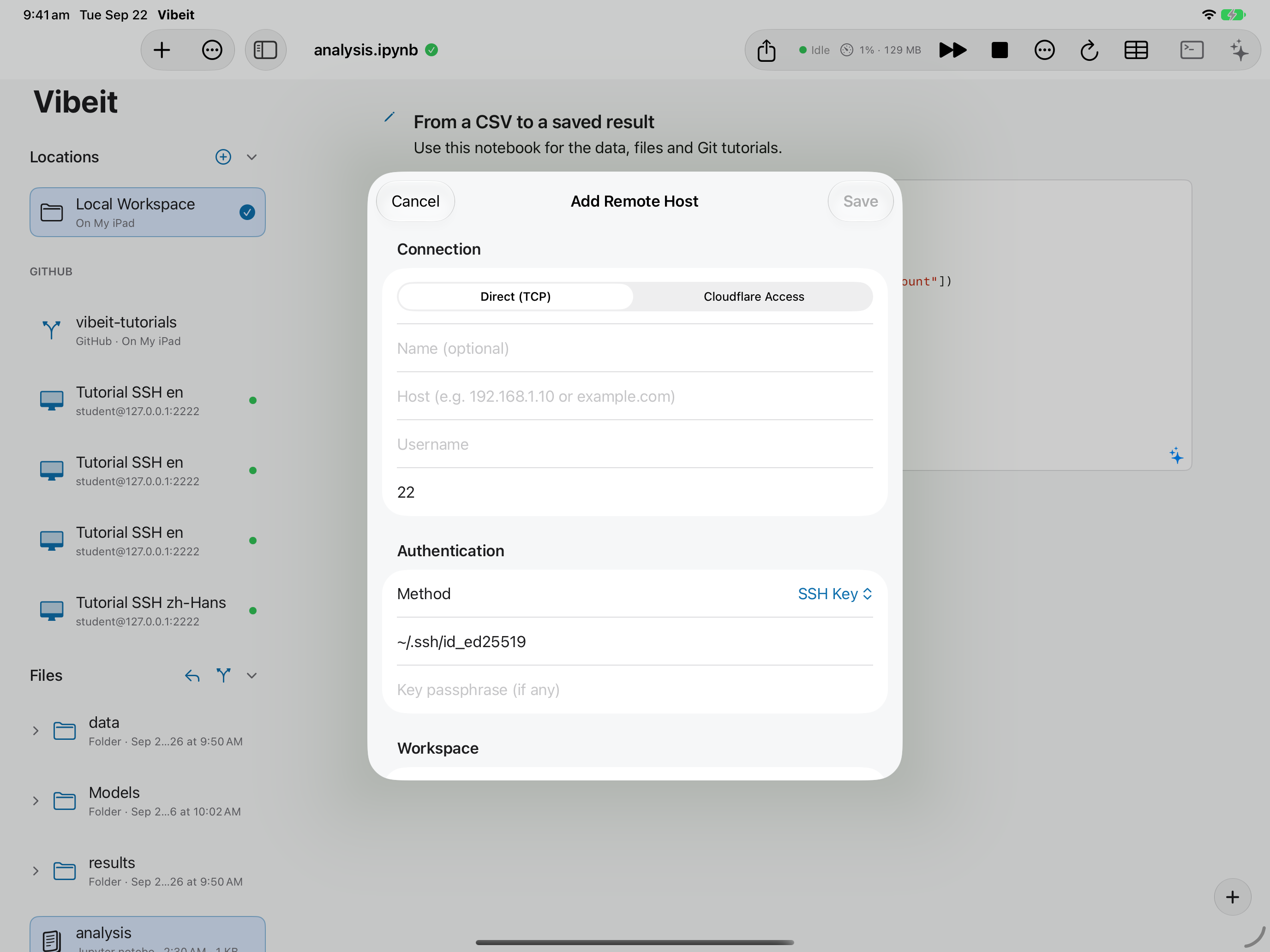 Select SSH Key